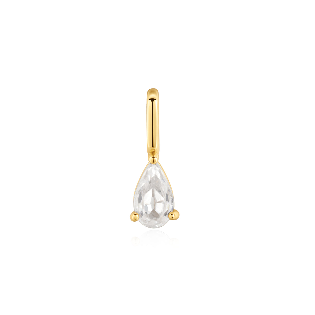 TEAR DROP C/Z CHARM - Y/G PLATED