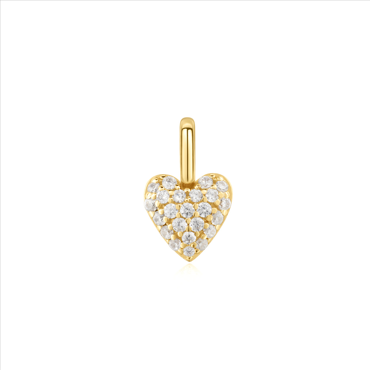 HEART PAVÉ CHARM - Y/G PLATED