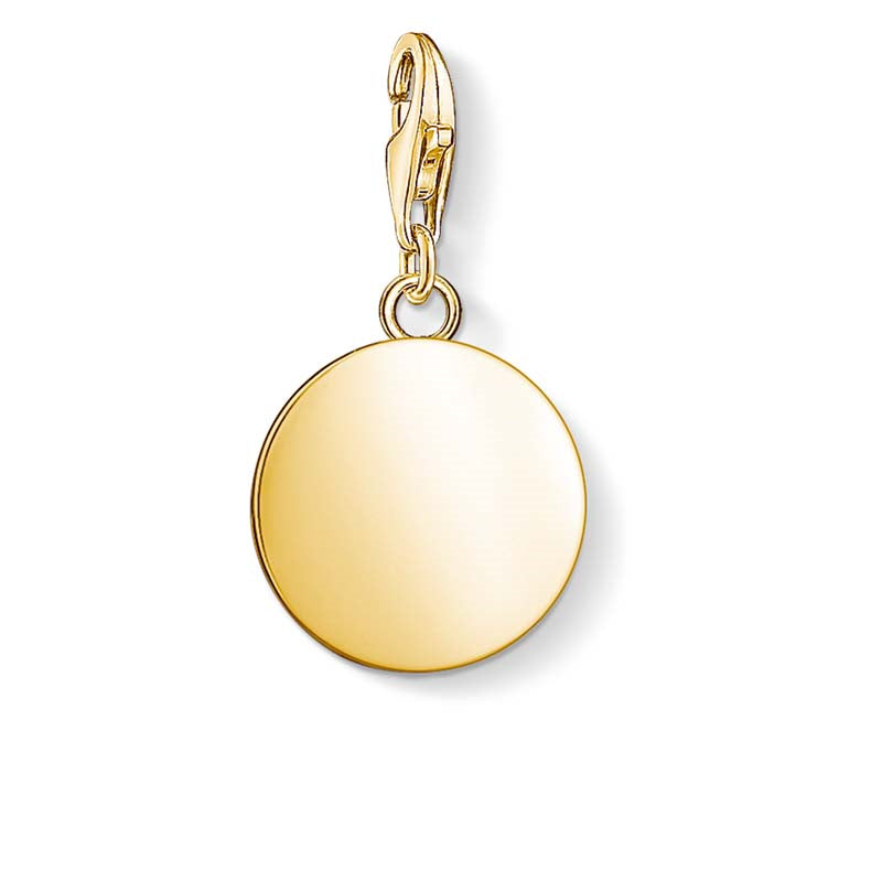 Engraving Disc Charm - Y/G Plated