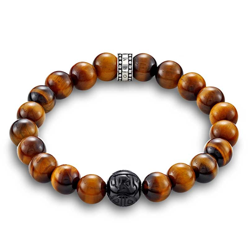 TIGERS EYE BEAD BRACELET 21CM